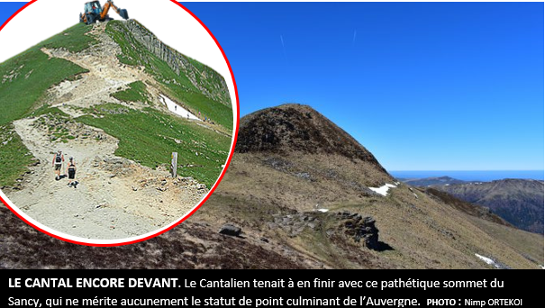 Un Cantalou rabote le Sancy de 33m au tractopelle. Le Plomb, nouveau sommet de l'Auvergne. | La Mentable